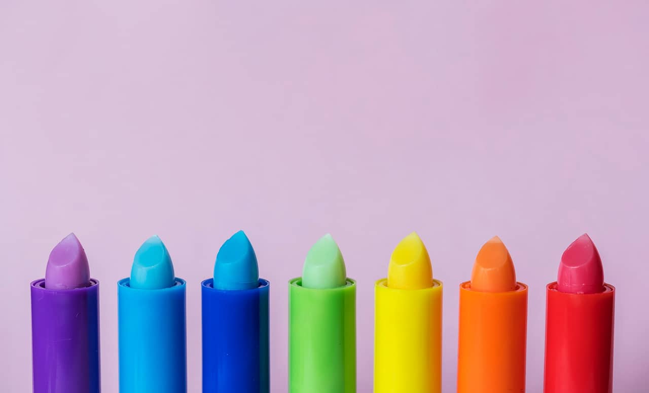 different colors of lipsticks